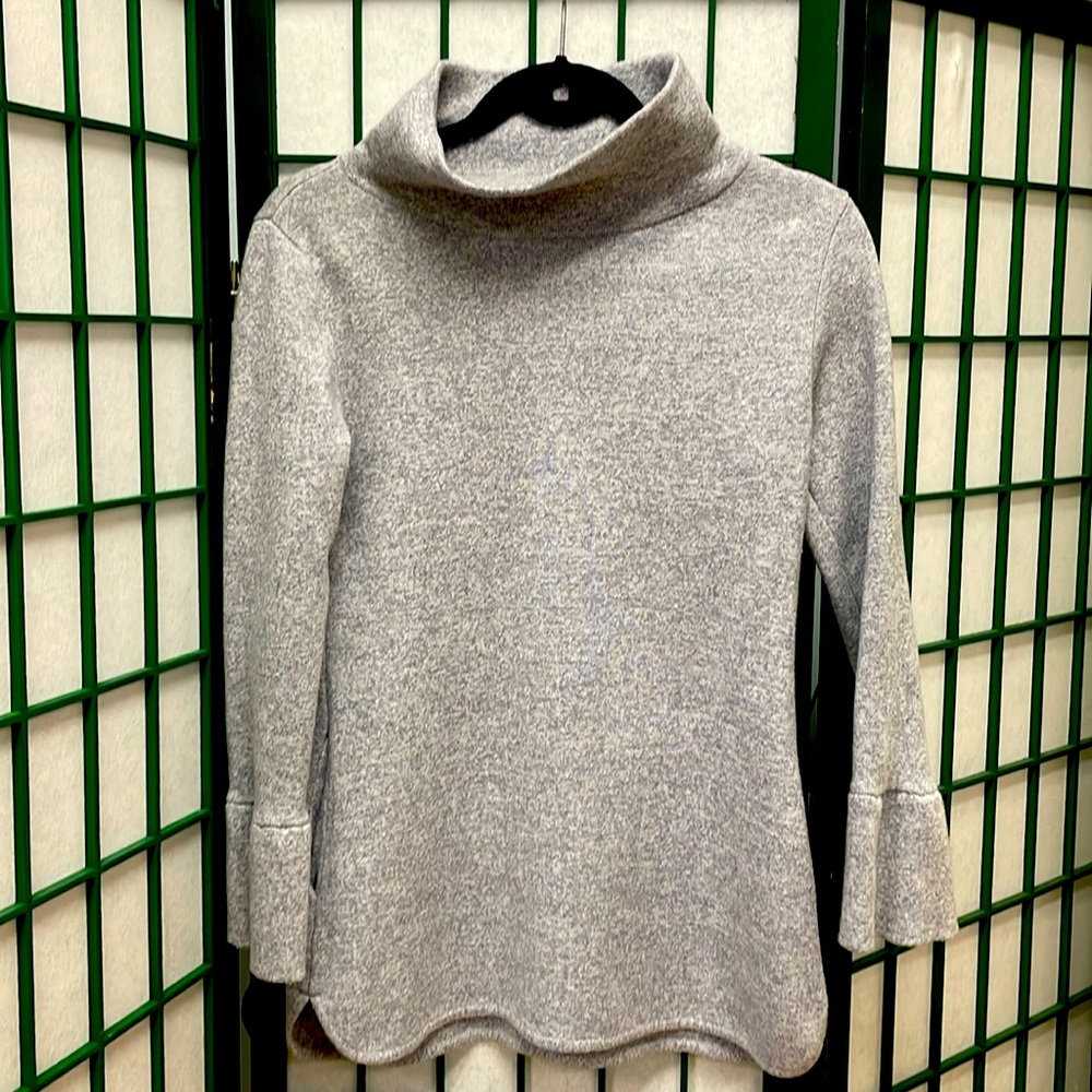 Burgess Laura Heather Grey Cotton Cashmere Tunic